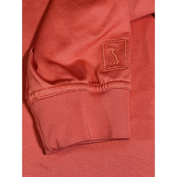 PGA Tour Polo Shirt Mens XXL Peachy Long Sleeve Golfing Casual Heavyweight - Picture 3 of 7